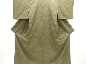 家屋に松模様織り出し本場結城紬80亀甲着物(石下)